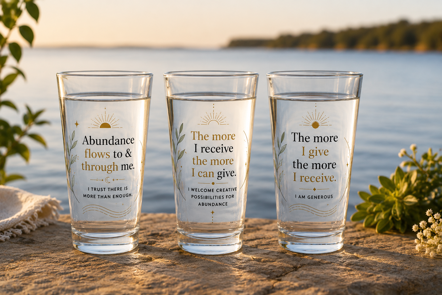 The Abundance Cycle Collection - 3 Glass Set