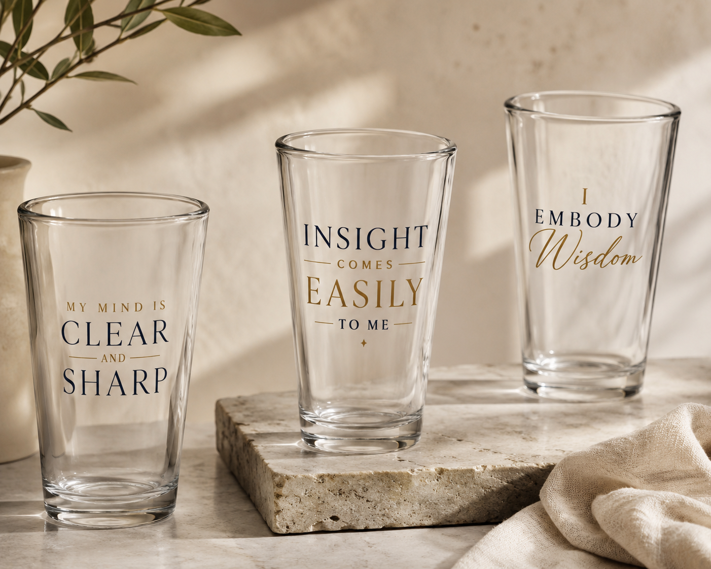 The Flourishing Mind Collection - 3 Glass Set